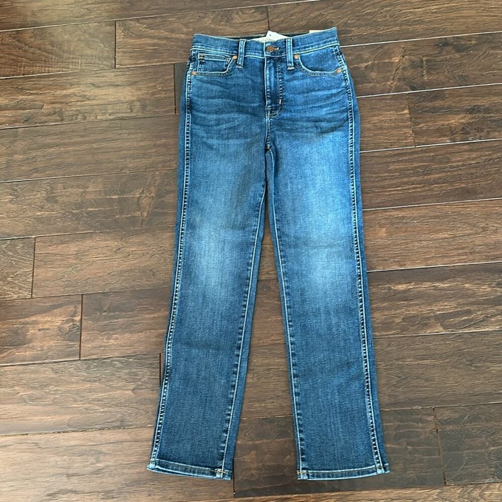 NWT Madewell Stovepipe Blue Jeans Antoine Wash AJ204 Classic Denim - Picture 11 of 13